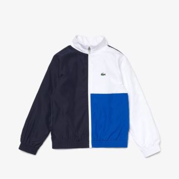 Lacoste SPORT Colorblock Tracksuit Dětské - Tepláková Souprava Tmavě Blankyt Blankyt / Bílé / Blanky